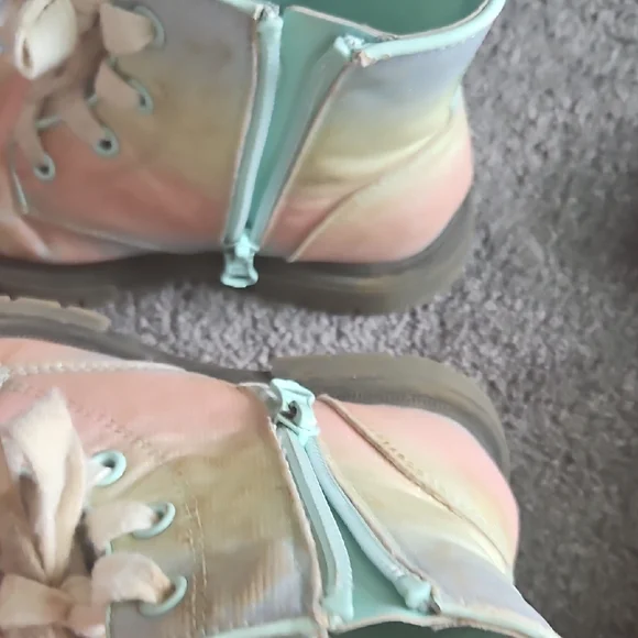 Kids Rainbow Lace-Up Boots - Picture 3 of 8